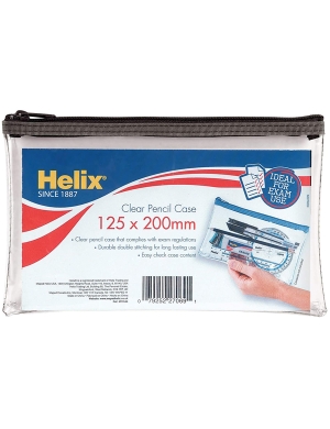 Helix Clear PVC Pencil Case Small - Black
